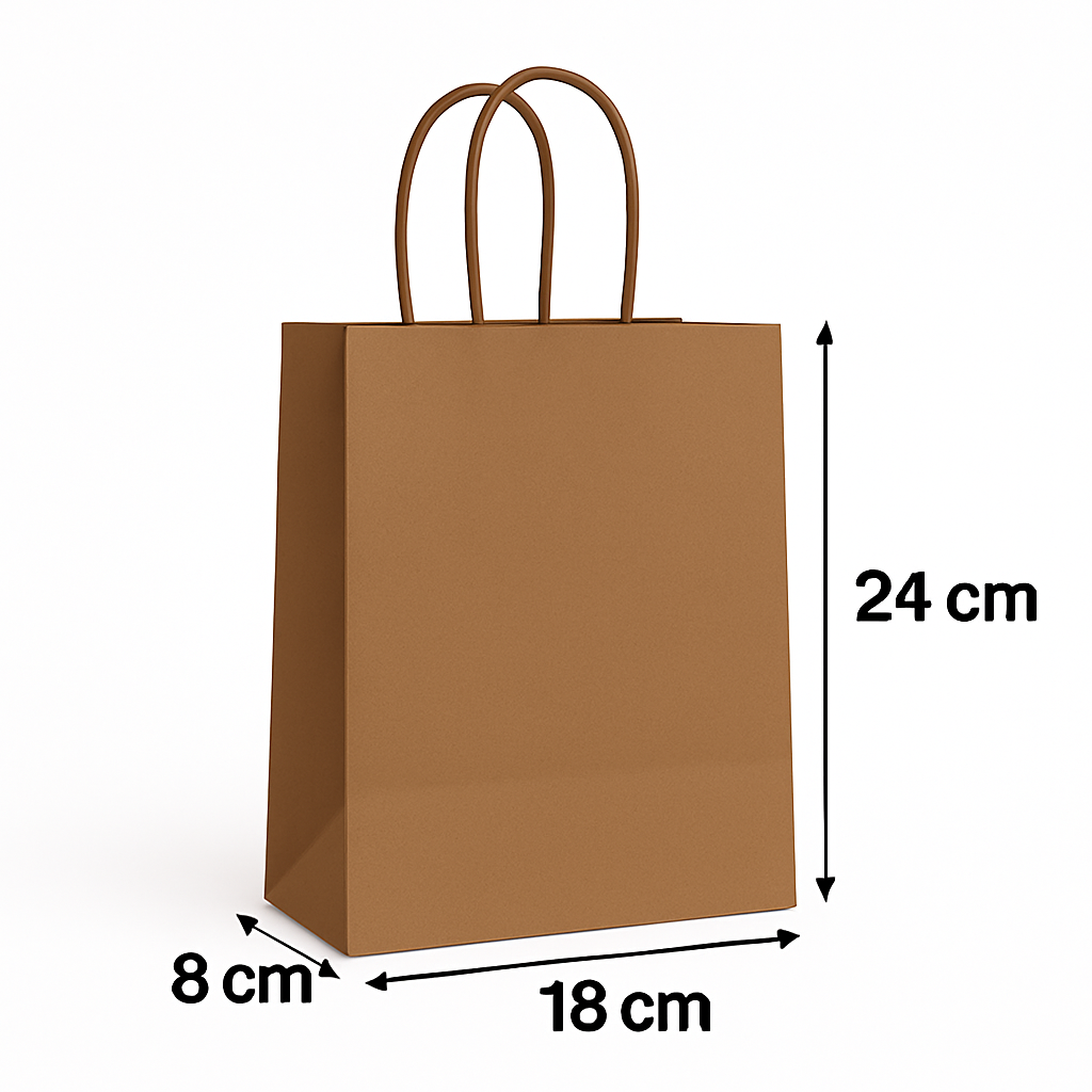 Sac Marron - 18x24x8 cm