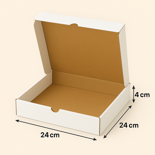 Boite Pizza Blanc -24x24x4 cm