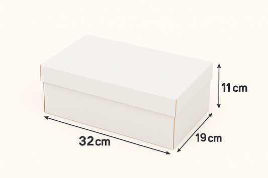 Boite Chaussures Blanc - 32x19x11 cm